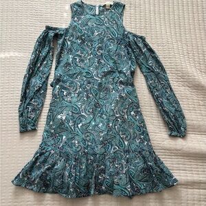 Blue Paisley mini dress